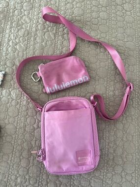 lululemon athletica Pink Crossbody with Matching Coin Pouch